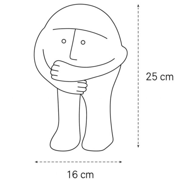 مجسم ديكوري عصري 16 سم - ابيض