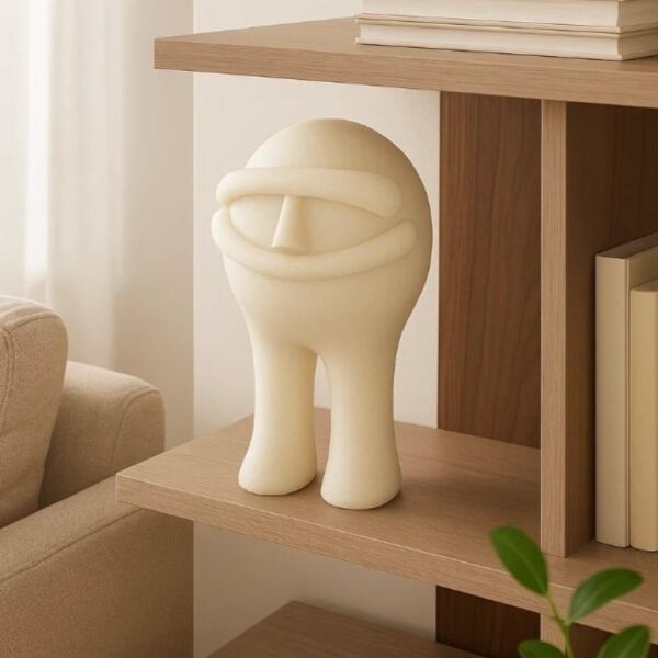 مجسم ديكوري عصري 14 سم - ابيض