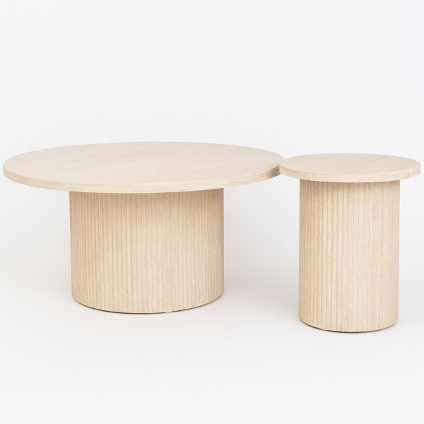 طقم طاولة قهوة هارفي - 2 قطع - بيج