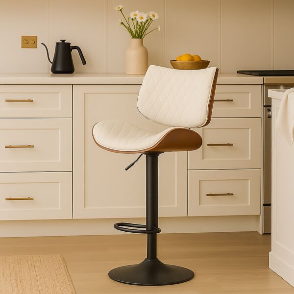 كرسي مرتفع آسيا - اسود وابيض