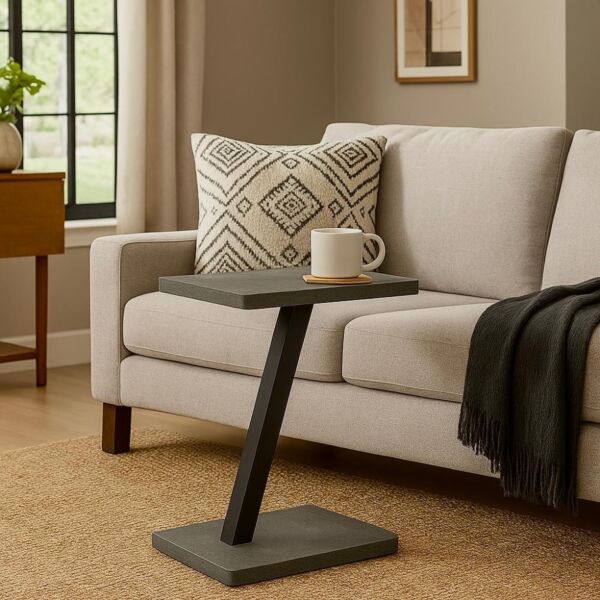 طاولة جانبية ميلان - رمادي واسود