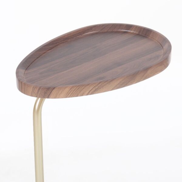 طاولة جانبية لاتيا - بني غامق