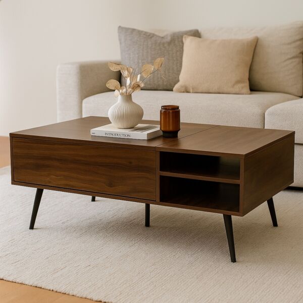 طاولة قهوة مودينا - بني غامق