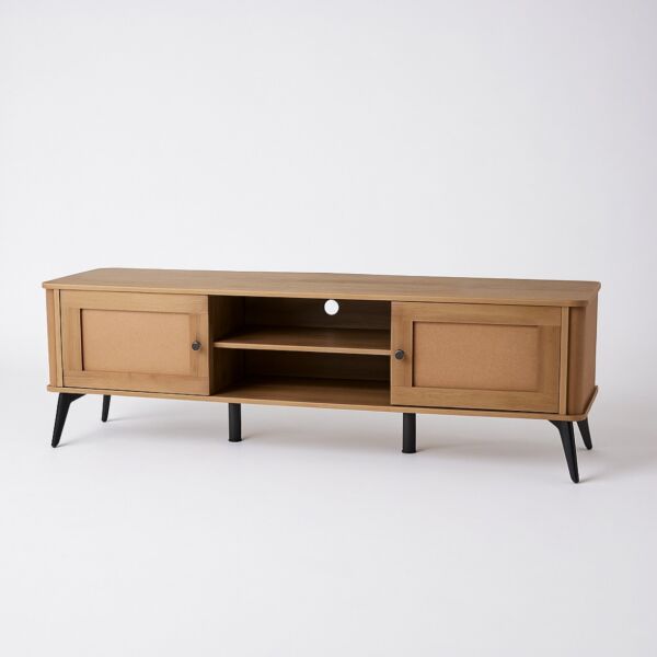 طاولة تلفزيون خشب ريبيكا - بني