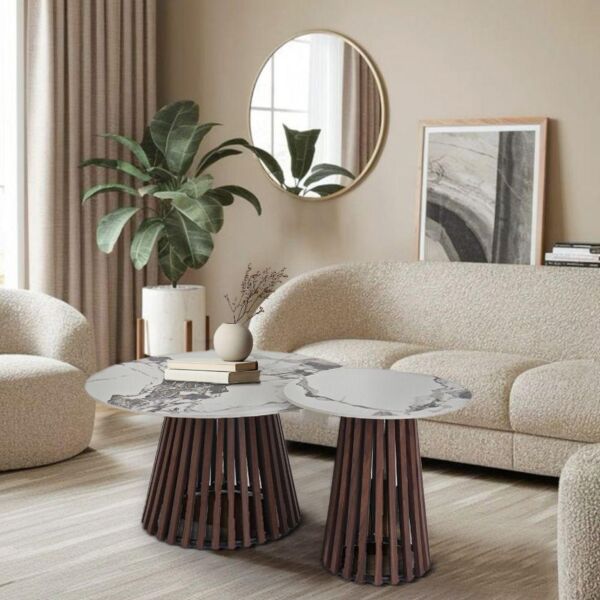 طقم طاولة قهوة دوريانو - بني