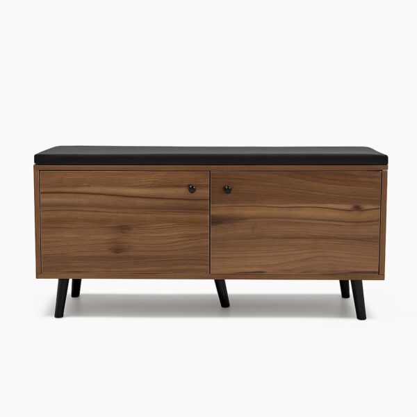 مقعد خشبي برايو - بني