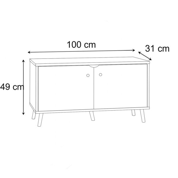 مقعد خشبي برايو - بني