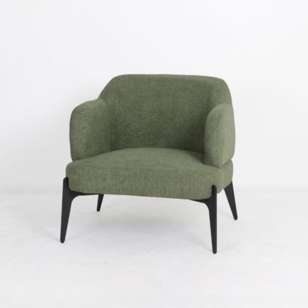 كرسي مفرد مخمل روبيرتو - اخضر غامق