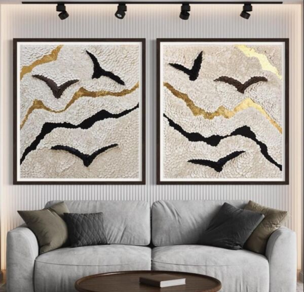 طقم لوحة جبسية لاراي قطعتين