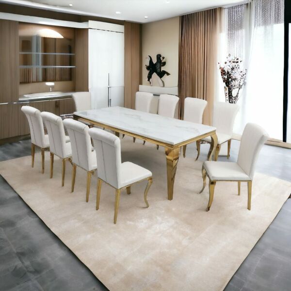 طاولة طعام مع 10 كراسي ماريا