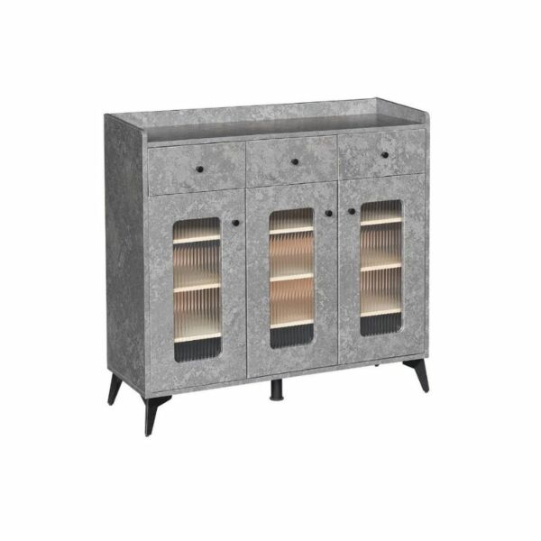 خزانة جانبية 3 باب 100 سم اوبرا - رمادي