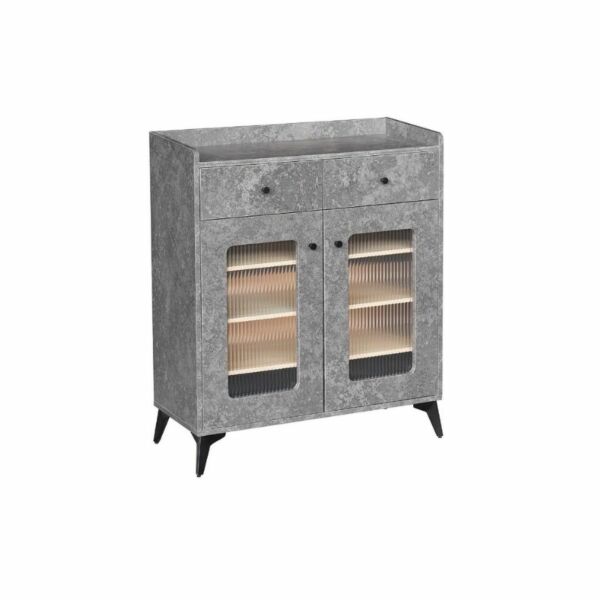 خزانة جانبية 2 باب اوبرا - رمادي