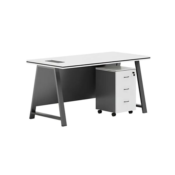 طاولة مكتب 140 سم تشونسو - ابيض ورمادي