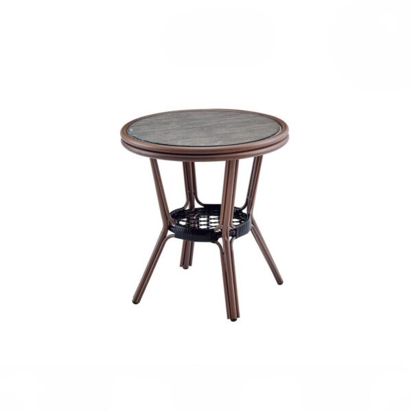طاولة خارجية دائرية 60 سم بارو - بيج وبني