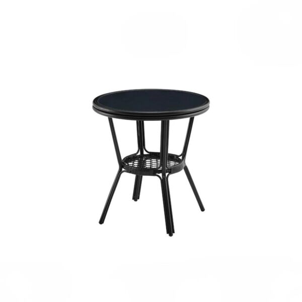 طاولة خارجية دائرية نيلاي - اسود