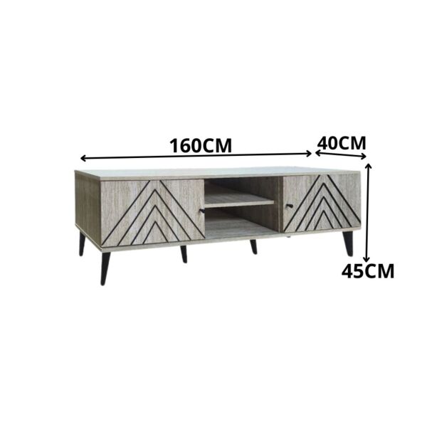 طاولة تلفزيون تيمازو 160 سم - بيج