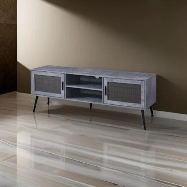 طاولة تلفزيون 180 سم شاكرا - رمادي واسود