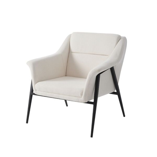 كرسي مفرد لارفيل - كريمي