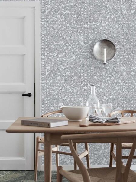 ورق جدران منقوش سكندفيون ديزاينرز - أبيض واسود