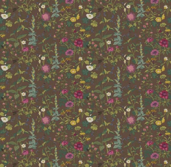 ورق جدران ريترو - بني ومتعدد الالوان