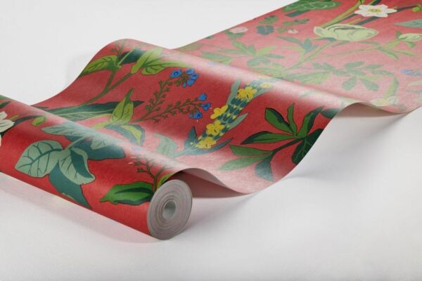 ورق جدران ريترو - احمر ومتعدد الالوان