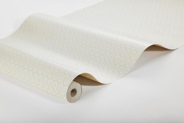 ورق جدران بتصاميم متعرجة - ابيض