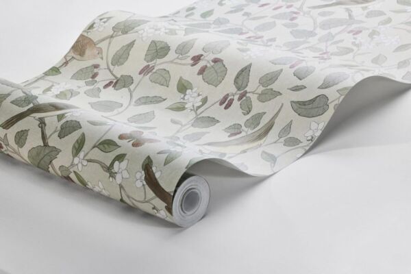 ورق جدران طبعة خاصة مزهرة - بيج