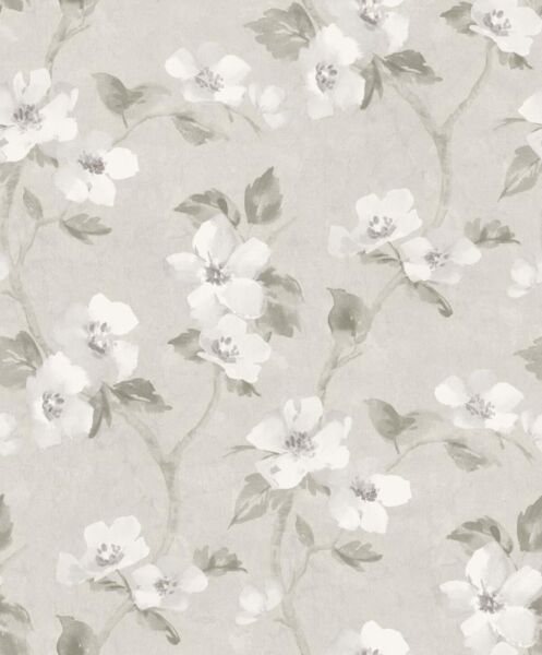 ورق جدران منقوش كوتج جاردن - رمادي فاتح