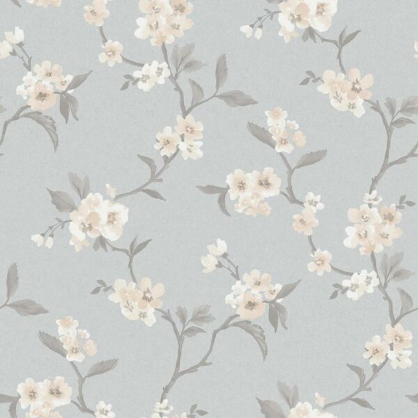 ورق جدران منقوش بورسنهم - ازرق فاتح