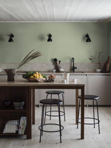 ورق جدارن سادة من لينين - اخضر فاتح