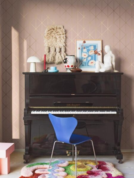 ورق جدران سنتريم - وردي