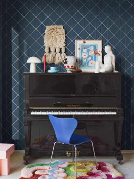 ورق جدران رابر - ازرق