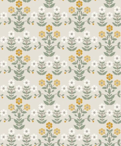 ورق جدران نمط زهور نيو هيرتيج - اصفر
