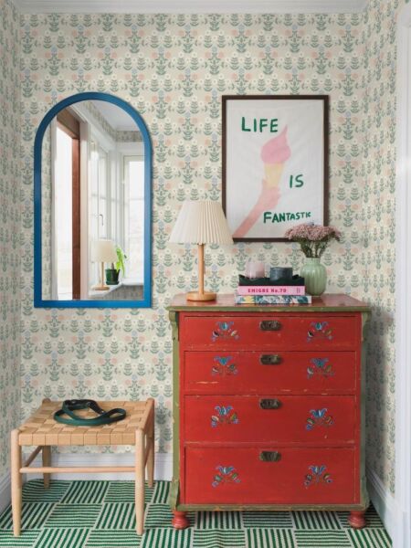 ورق جدران نمط زهور نيو هيرتيج - متعدد الالوان