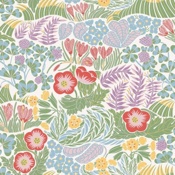 ورق جدران منقوش فلوريا - متعدد الالوان