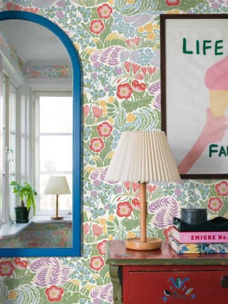 ورق جدران منقوش فلوريا - متعدد الالوان