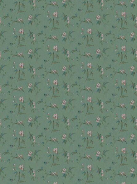 ورق جدران منقوش - اخضر ووردي