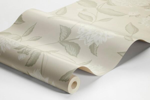 ورق جدران منقوش زهور الطبيعة - بيج
