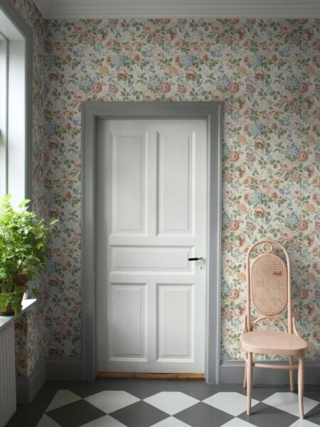 ورق جدران منقوش زهور الطبيعة - متعدد الالوان