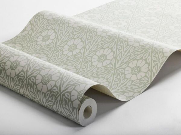 ورق جدران منقوش نوردك فولك - اخضر فاتح
