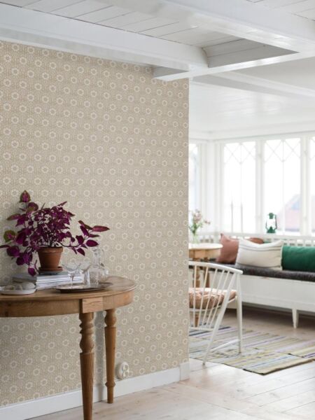 ورق جدران نورديك فولك - بني