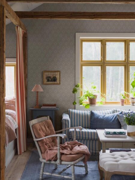 ورق جدران نورديك فولك - بني