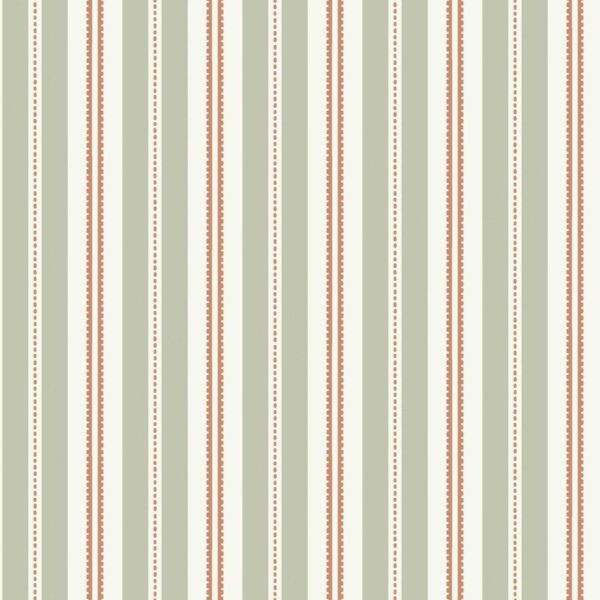 ورق جدران مقلم لويز - اخضر ومتعدد الالوان