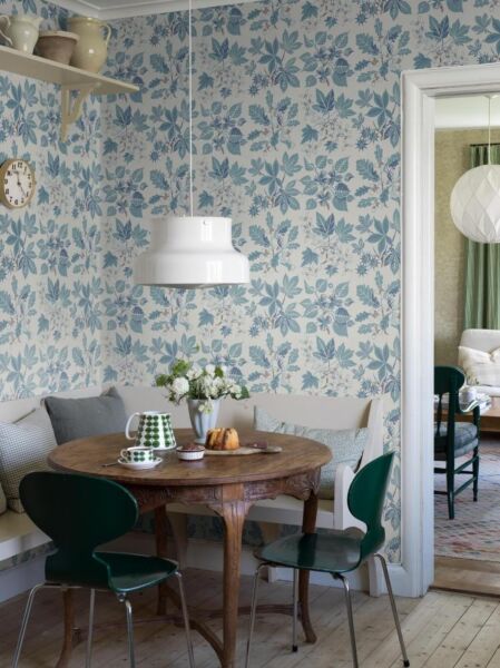 ورق جدران منقوش ناتشر - ازرق فاتح