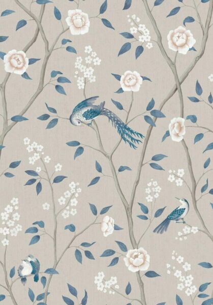 ورق جدران منقوش روبيرت - ازرق فاتح