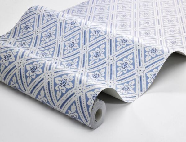 ورق جدران فيفو - ابيض وازرق