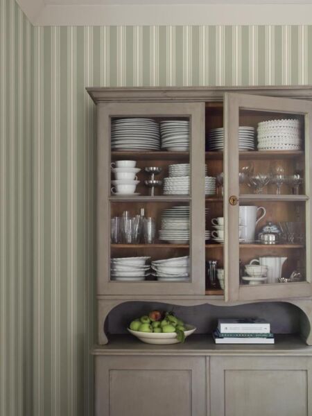 ورق جدران مخطط - اخضر فاتح