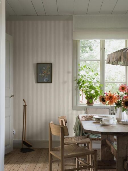 ورق جدران مخطط - رمادي