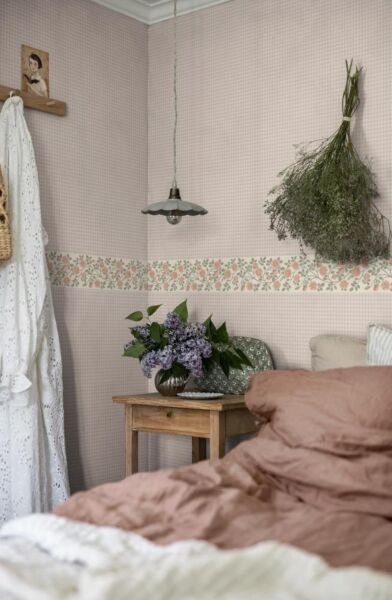 ورق جدران شريط عريض - وردي فاتح