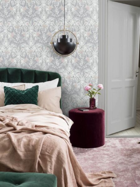 ورق جدران ازدهار - رمادي